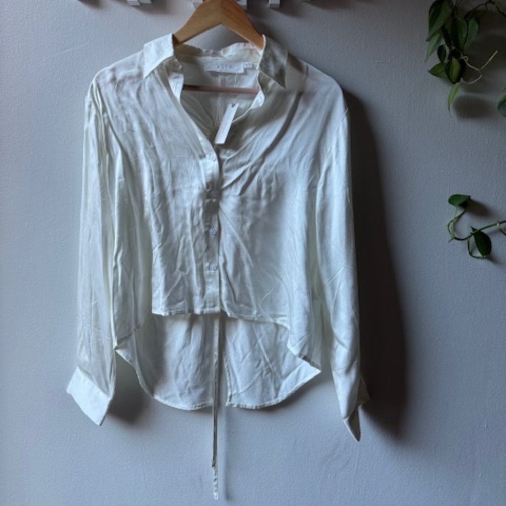 NWT Anthropologie ASTR The Label Bradford Blouse in White (Size: XS)